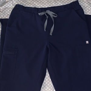 Figs Yola Skinny Scrub Pants Navy